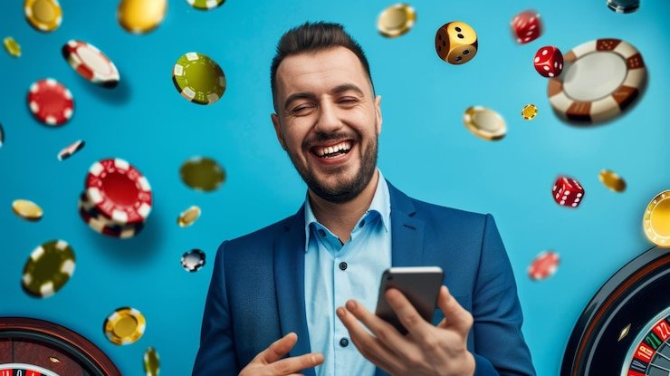Antarmuka permainan slot dan papan olahraga pada perangkat mobile